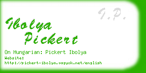 ibolya pickert business card